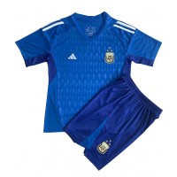Argentinien Torwart Auswärts Trikotsatz Kinder WM 2022 Kurzarm (+ Kurze Hosen)
